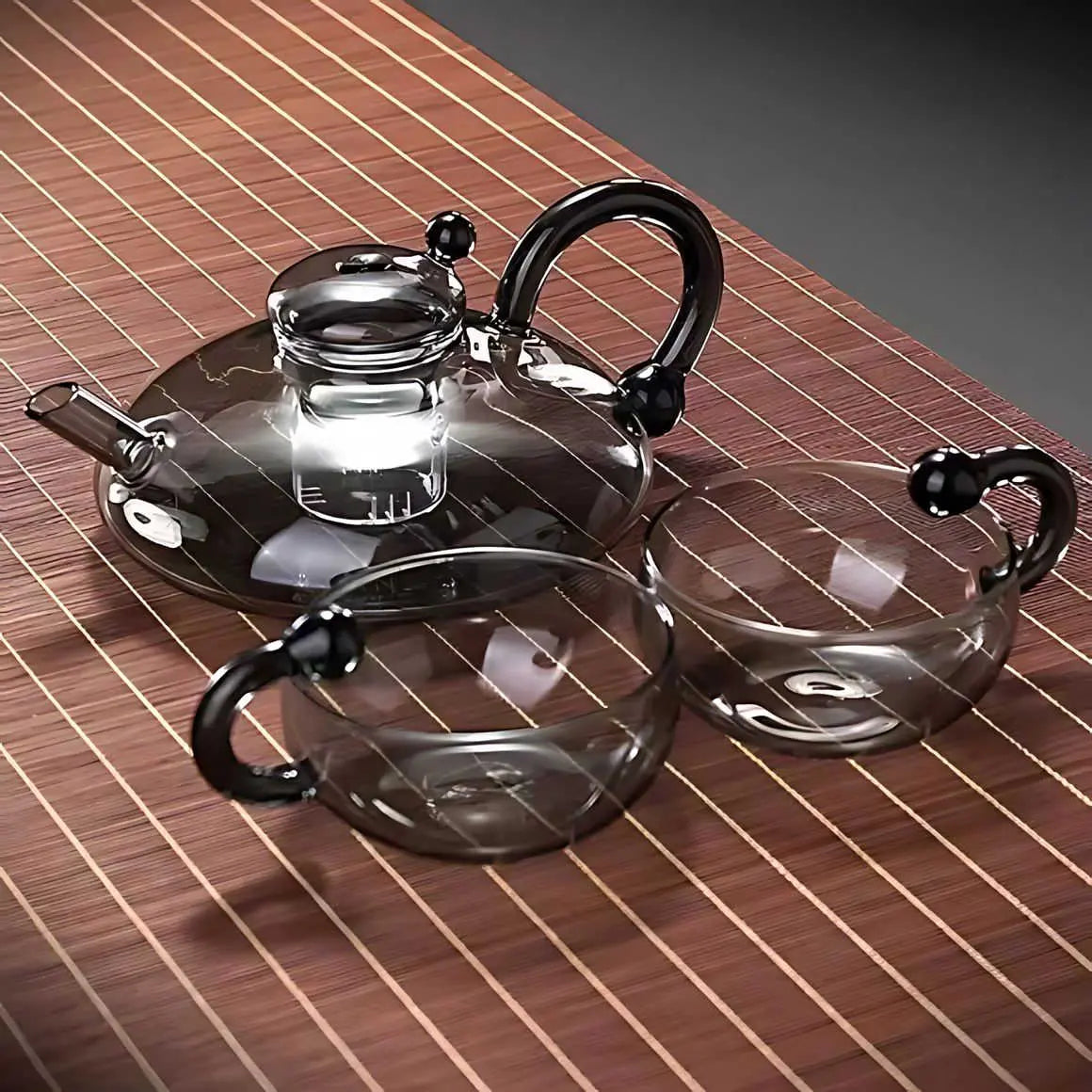 Liesel | Borosilicate Glass Teapot Set with Infuser and Cups