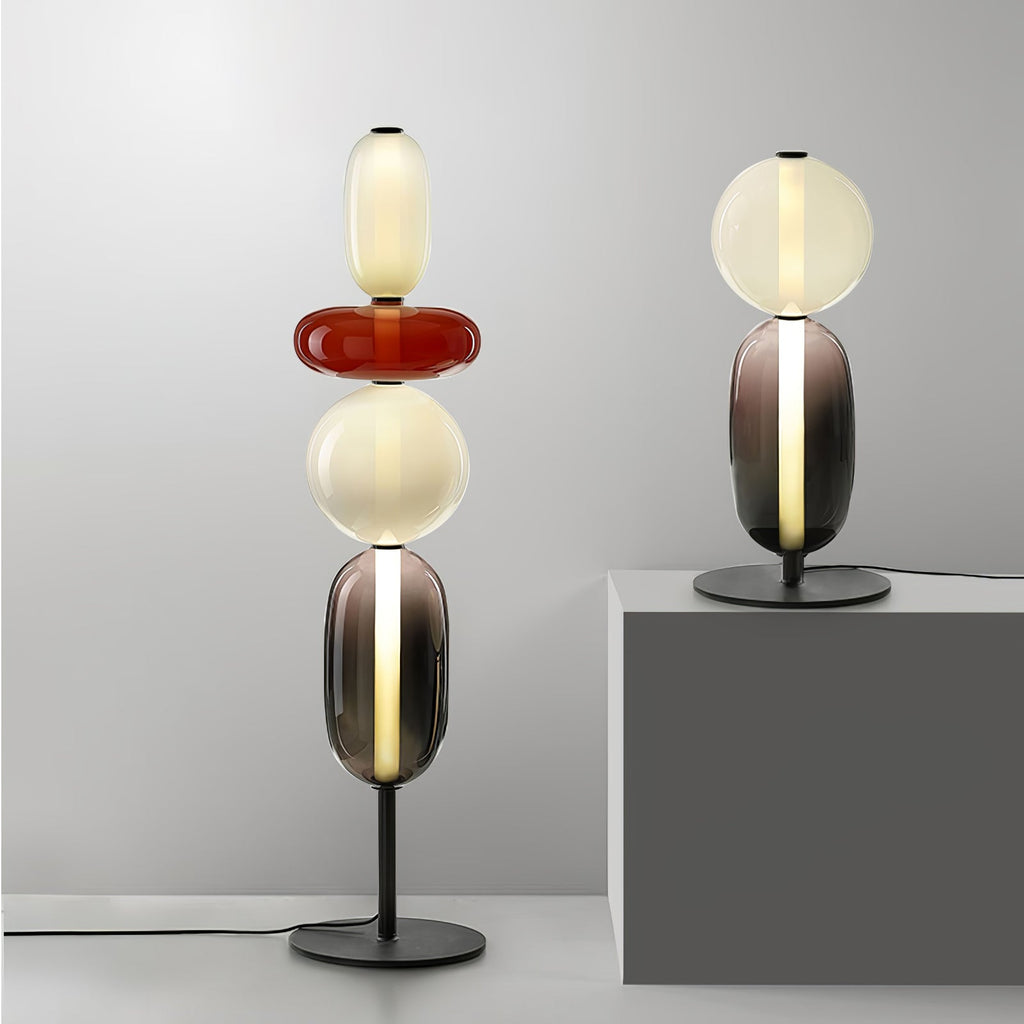 Siena | Modern Floor Lamp with Sculptural Glass Detail