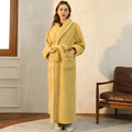 Wilhelmina | Flannel Bathrobe with Shawl Collar for Relaxation