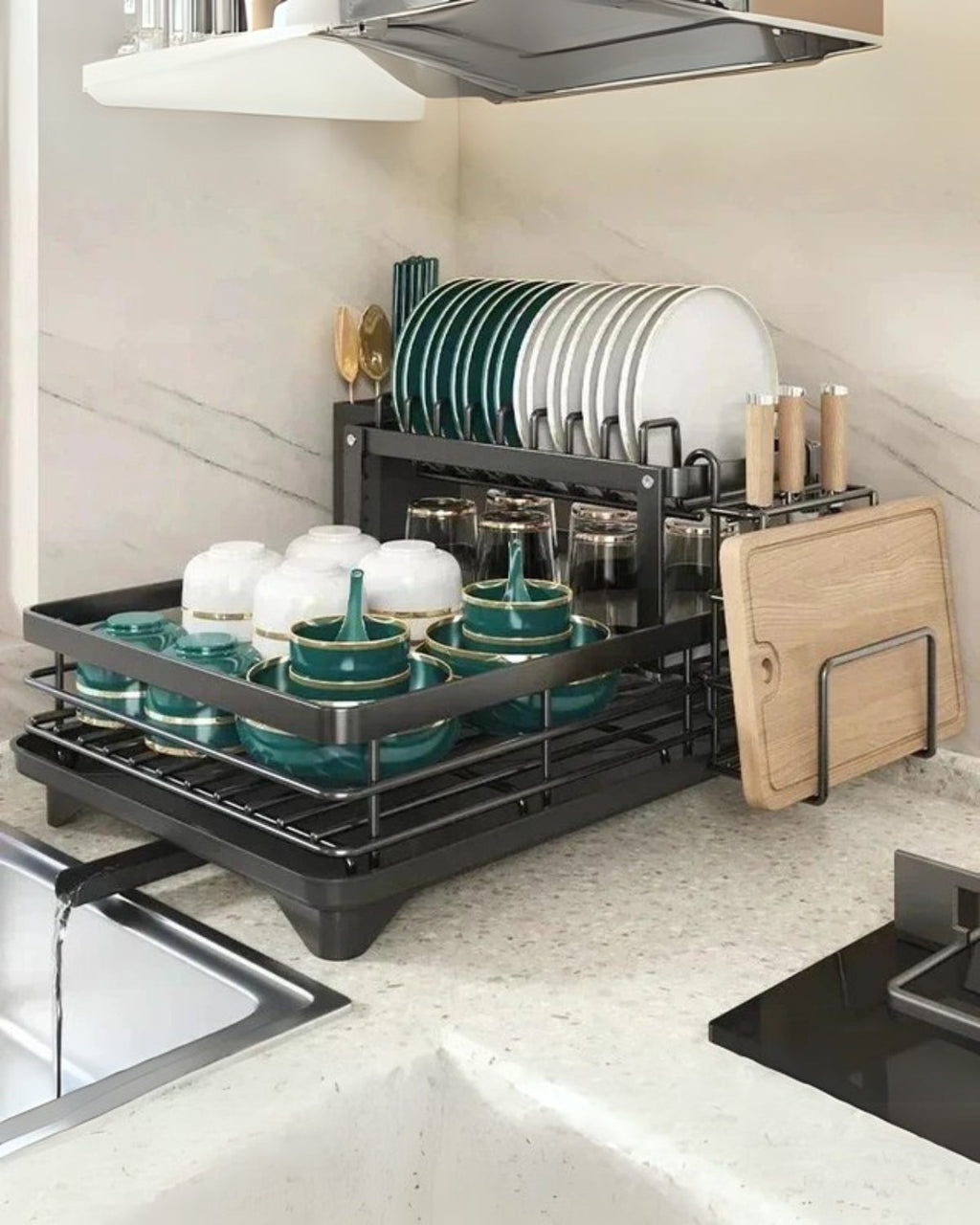 Lavinia | Kitchen Dish Dryer Rack with Drainage Tray