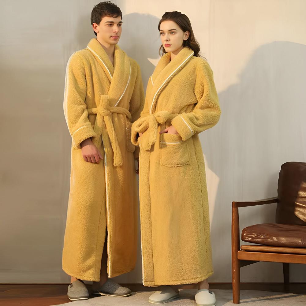 Wilhelmina | Flannel Bathrobe with Shawl Collar for Relaxation