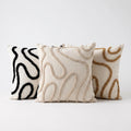 Sabella | Boho Chenille Pillow with Geometric Lines for Sofa
