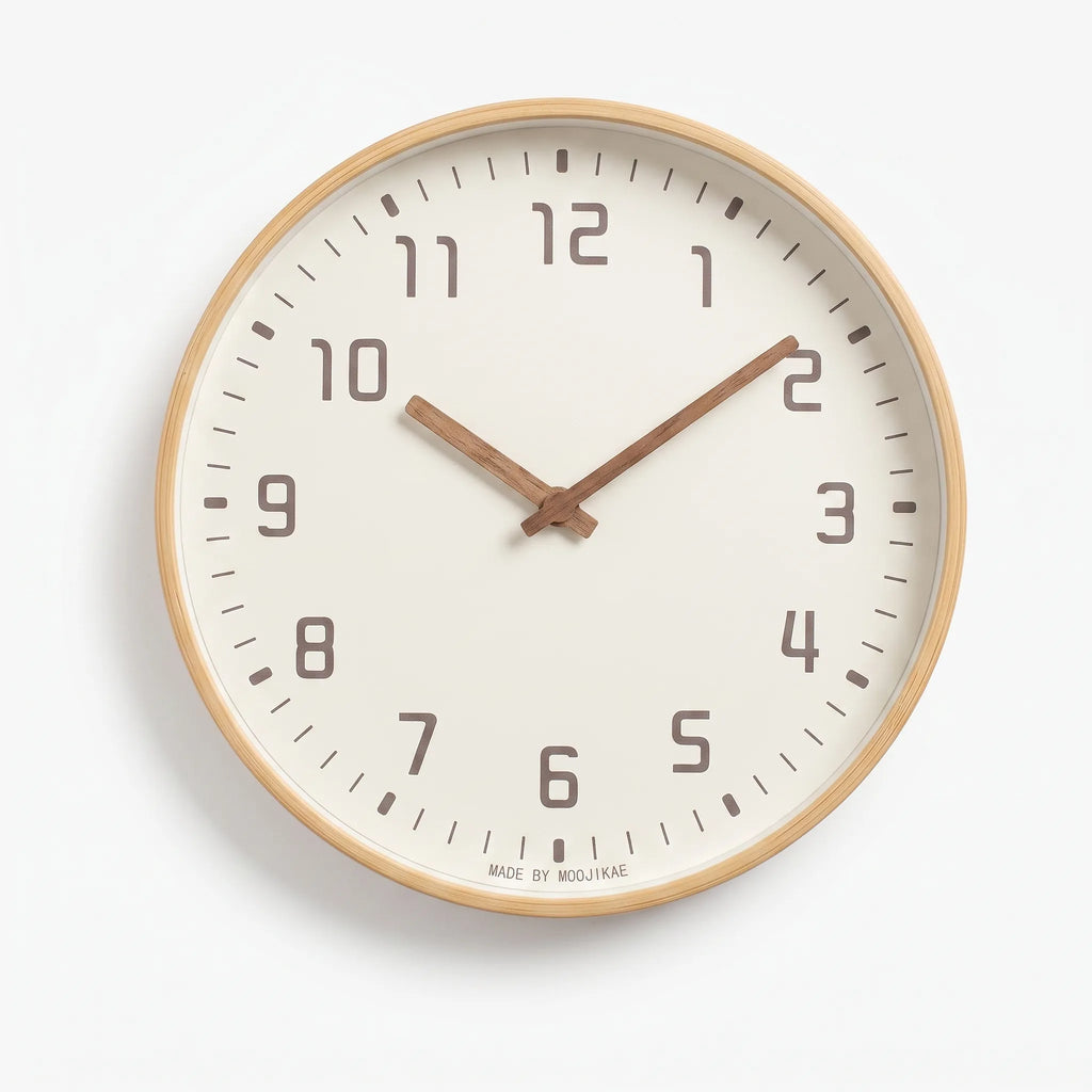 Laurent | Bamboo Wall Clock in Circular Design for Living Spaces