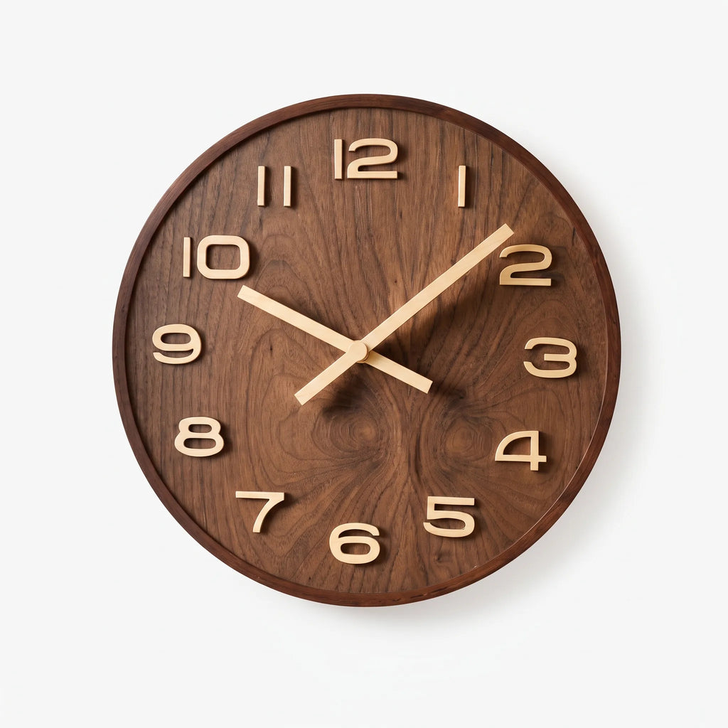 Marlowe | Wooden Wall Clock for Modern Living Spaces