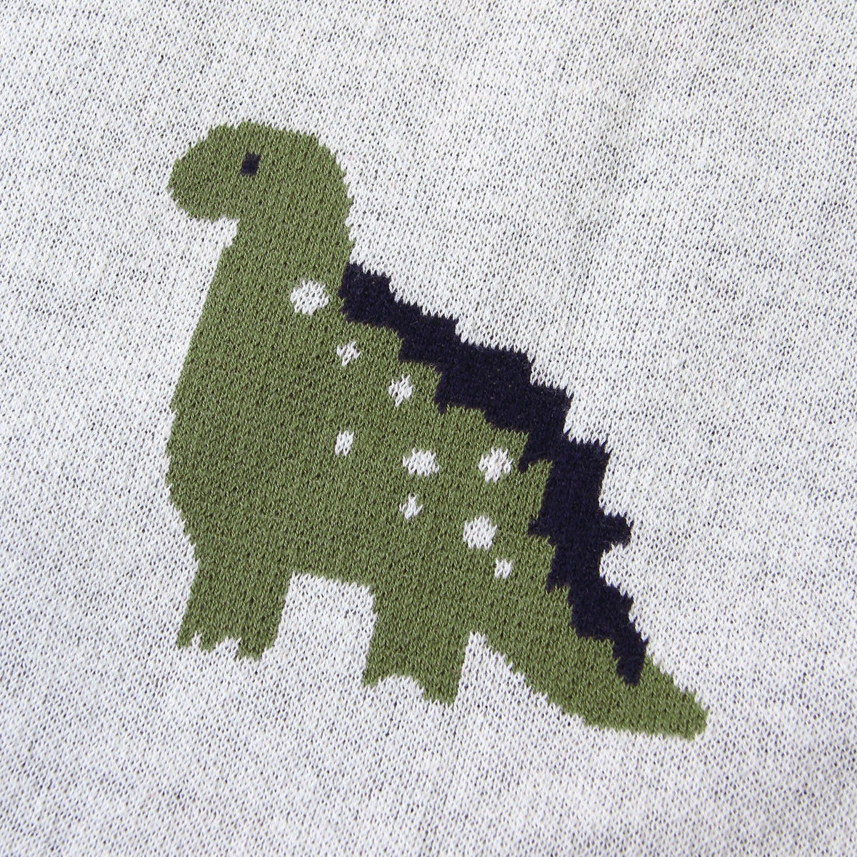 Cosima | Knitted Baby Blanket with Dinosaur Design for Nursery
