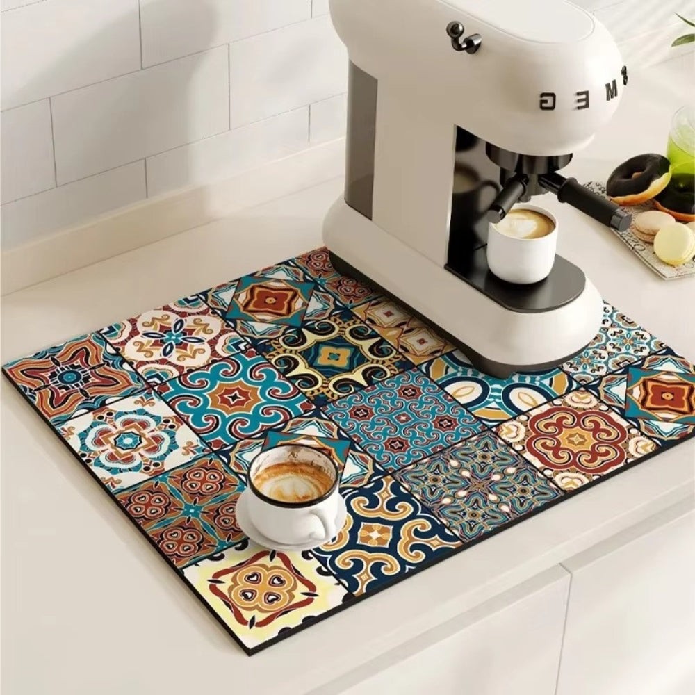 Nicolas | Absorbent Drying Mat for Kitchen Counter and Coffee Bar