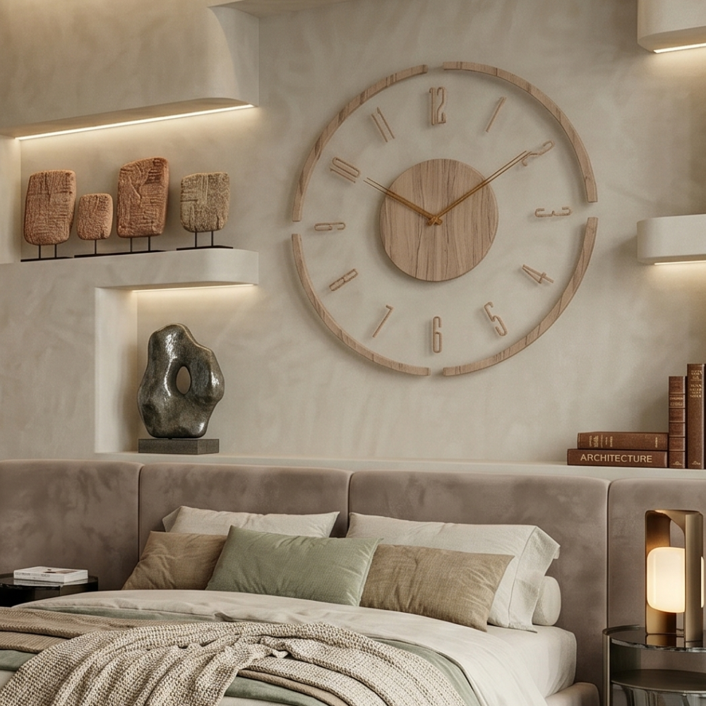 Elias | 30cm Wall Clock with Silent Quartz Mechanism for Modern Interiors