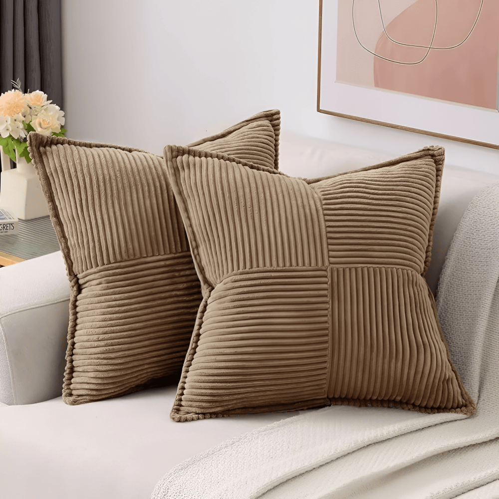 Ovidia | Stain-Resistant Solid Pillow Cover for Sofa or Bed