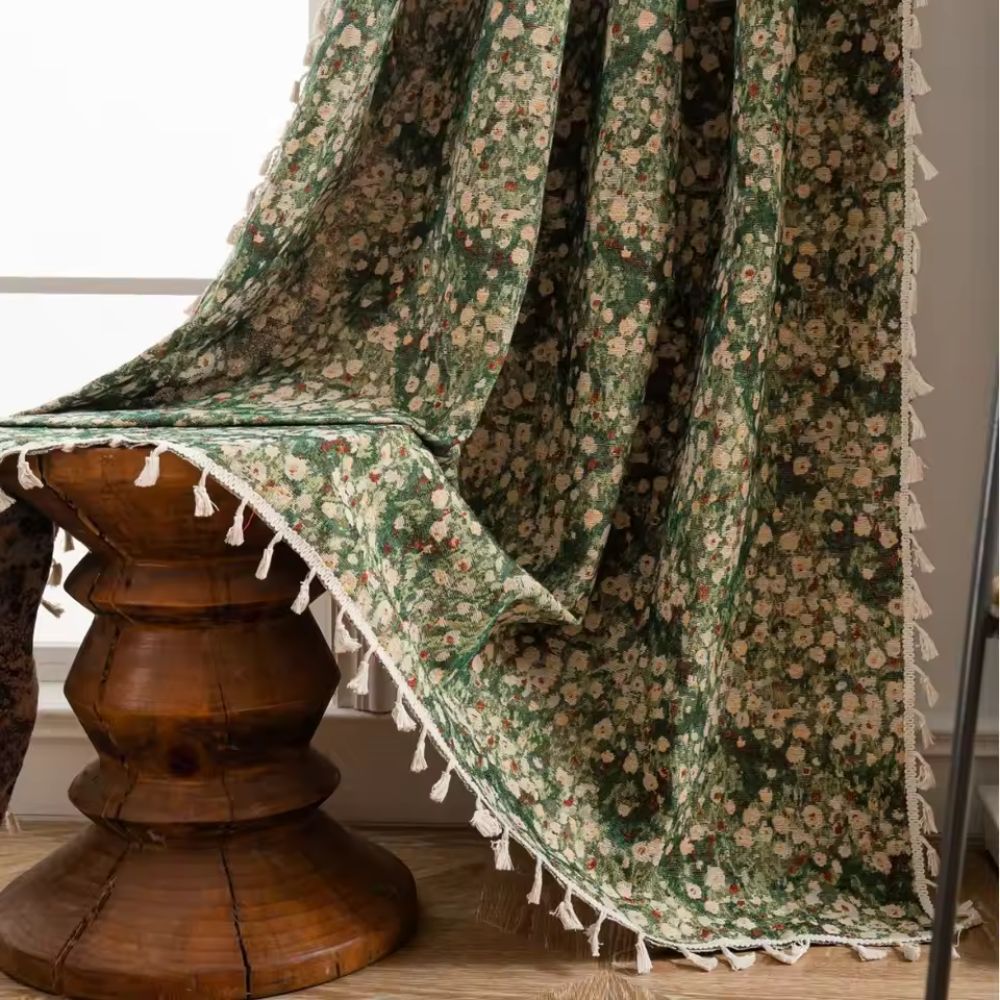 Céleste | Floral Tapestry Curtain for Living Room