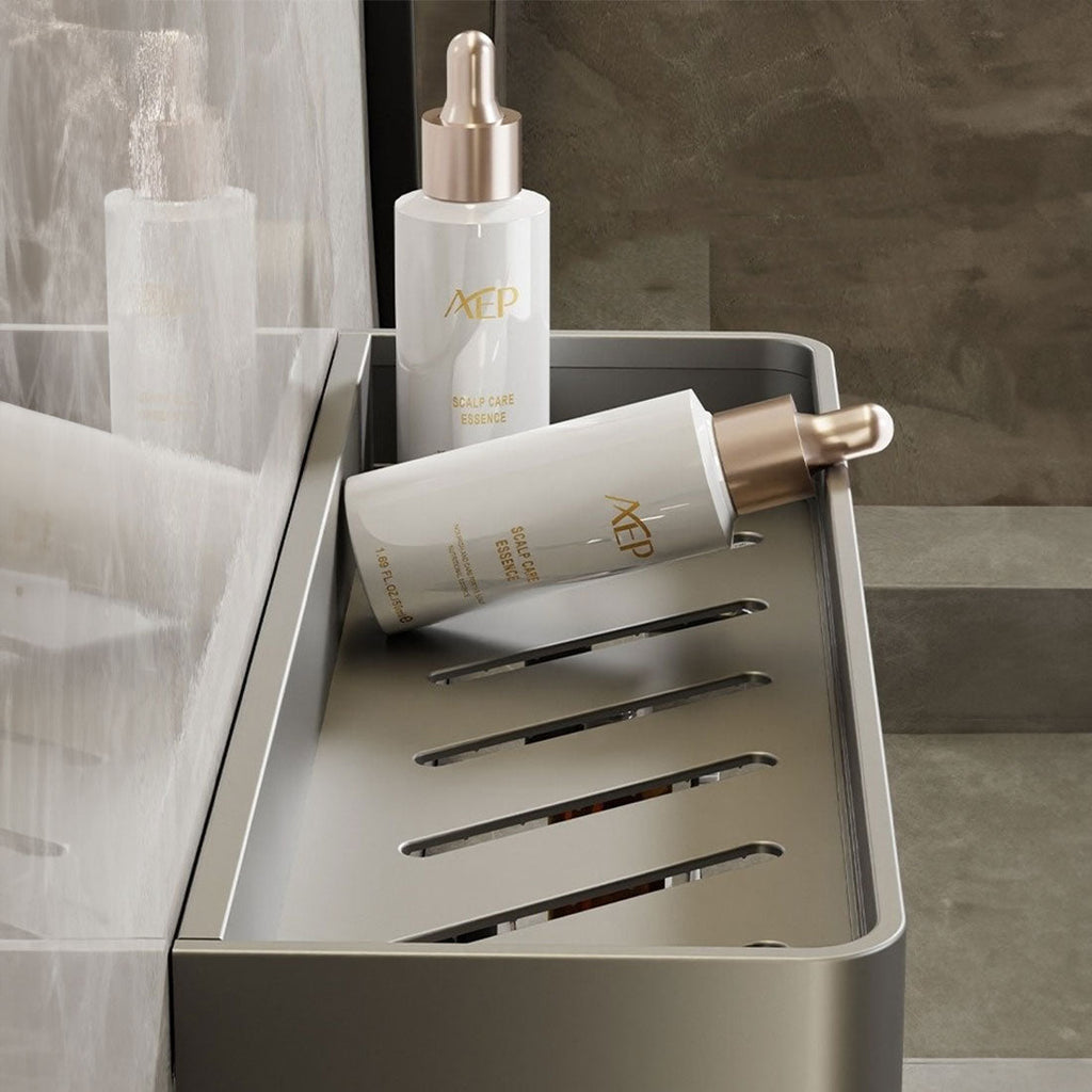 Tove | Wall Shelf with Towel Rail for Bathroom Storage