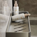 Tove | Wall Shelf with Towel Rail for Bathroom Storage