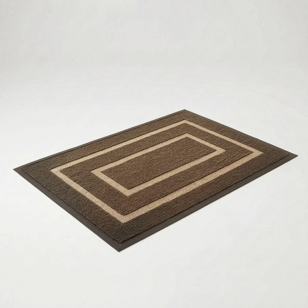 Estelle | Curved Thread Line Rug with Non-Slip Rubber Backing