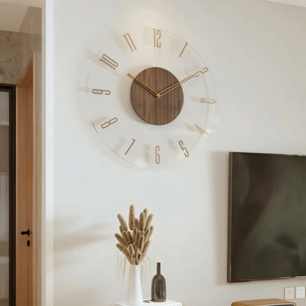Elias | 30cm Wall Clock with Silent Quartz Mechanism for Modern Interiors