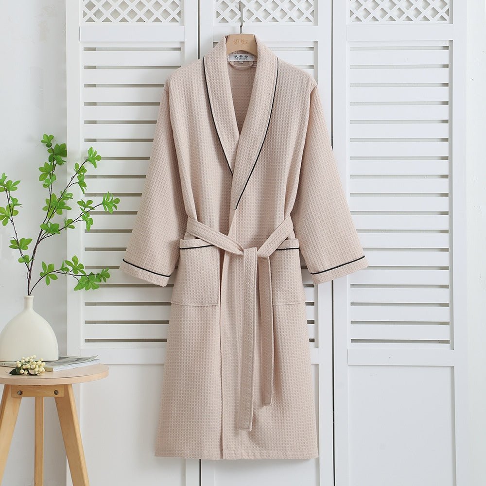 Lucia | Waffle Cotton Bathrobe for Bathroom and Bedroom