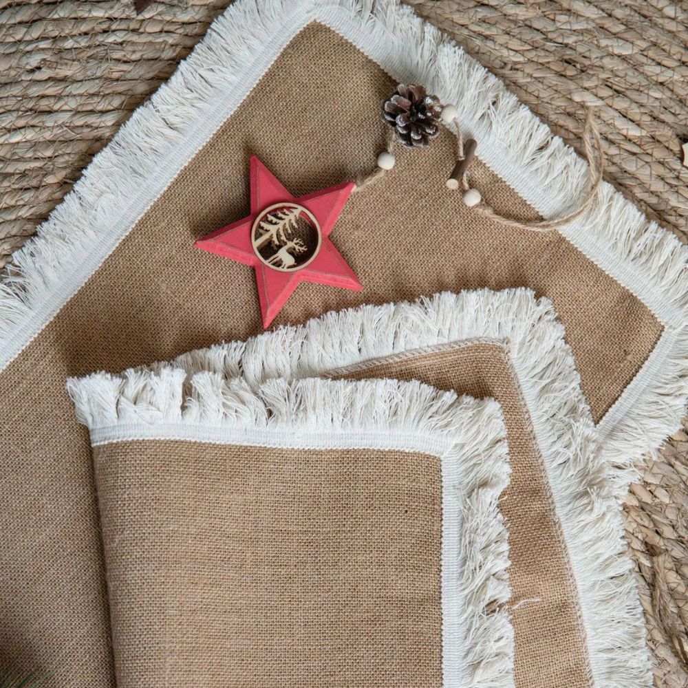Léonie | Jute Table Runner for Kitchen or Dining Room
