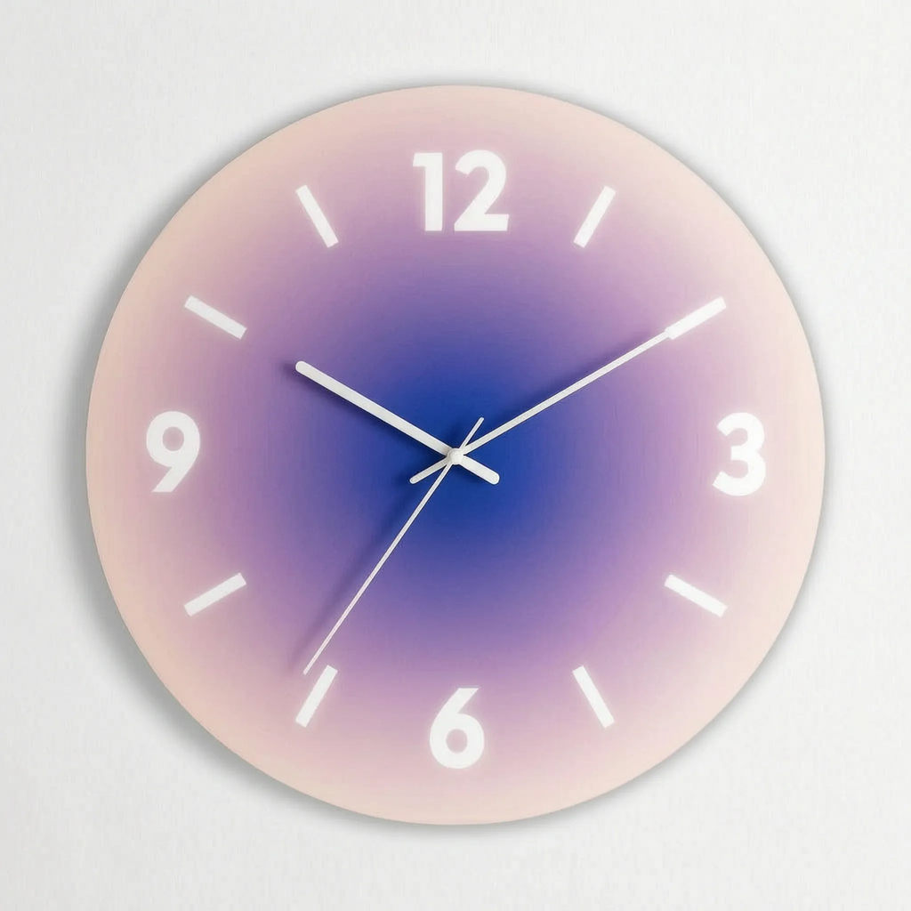 Estelle | Glass Clock with Silent Mechanism for Modern Homes