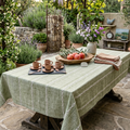 Isabeau | Striped Cotton Linen Tablecloth for Kitchen and Dining