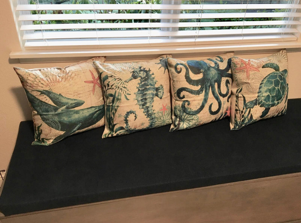 Larissa | Sofa and Chair Cushions with Sea Life Motif