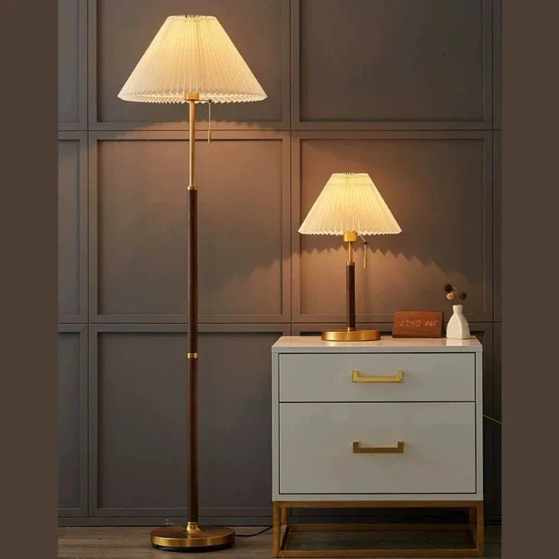 Eloise | Floor Lamp with Pleated Shade for Living Room