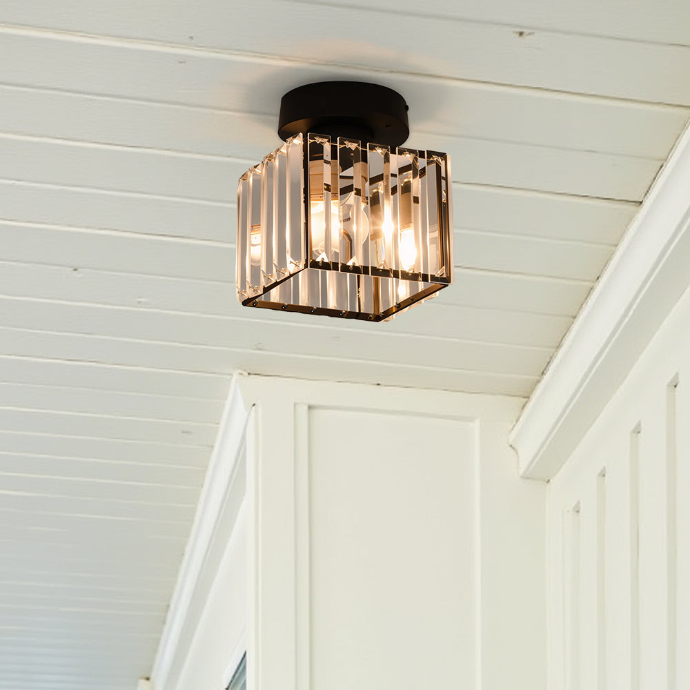 Adrien | Flush Mount Ceiling Light with Crystal Shade for Hallway