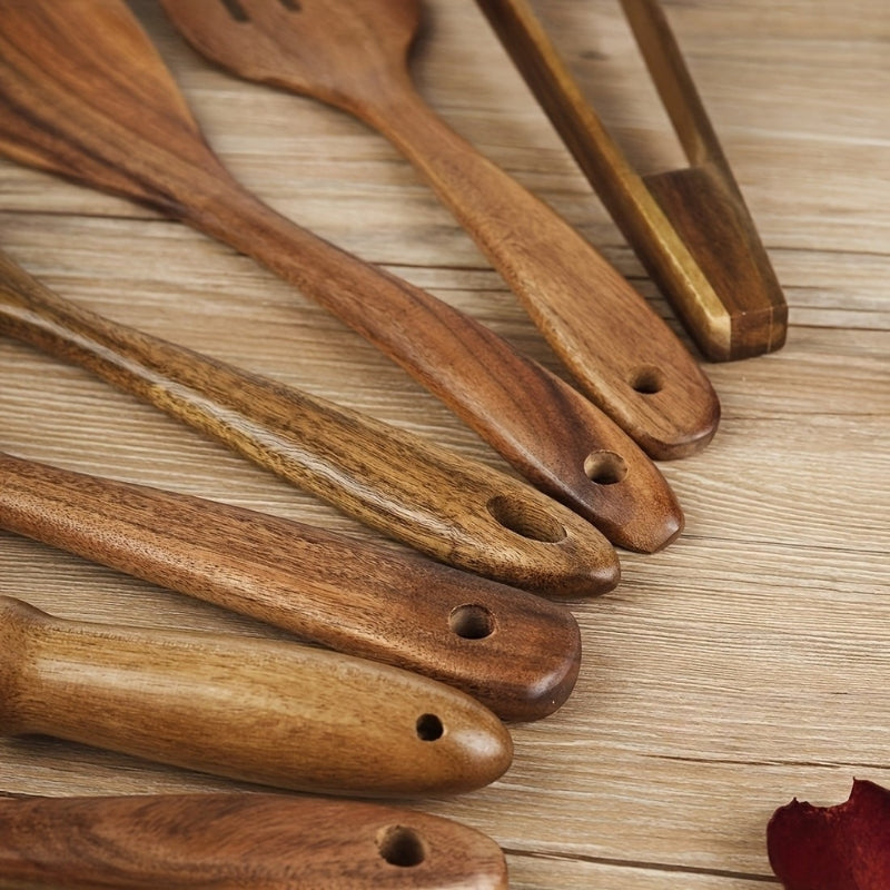 Bastien | Wooden Utensils Set for Non-Stick Cookware & Everyday Cooking