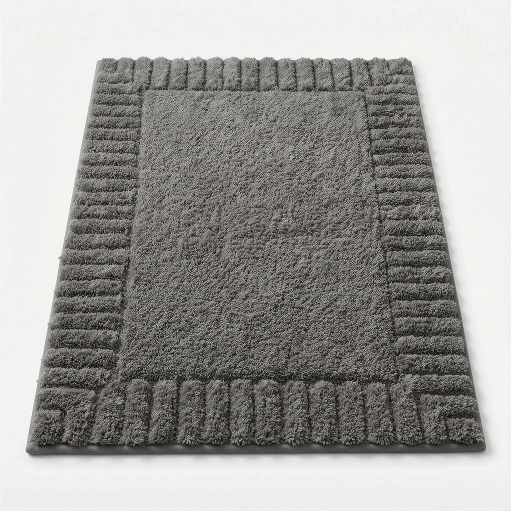 Eloise | Quick Dry Non-Slip Bathroom Rug with Minimalist Stripe