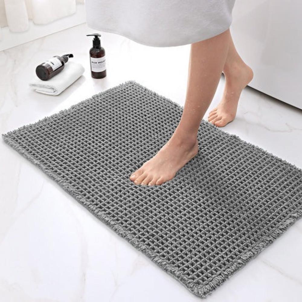 Edouard | Absorbent Anti Slip Mat with Microfibre Waffle Texture for Bathroom