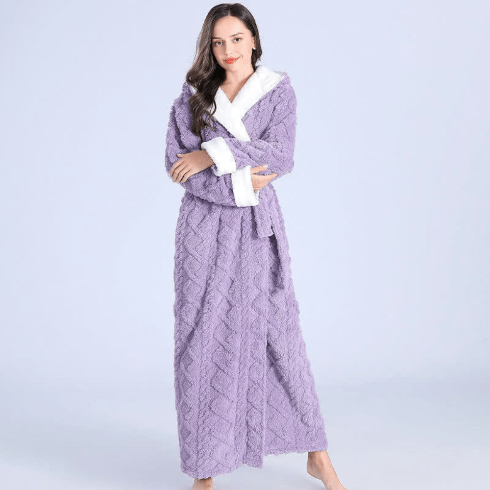 Gregoire | Hooded Knit Bathrobe with Two Front Pockets for Bedroom