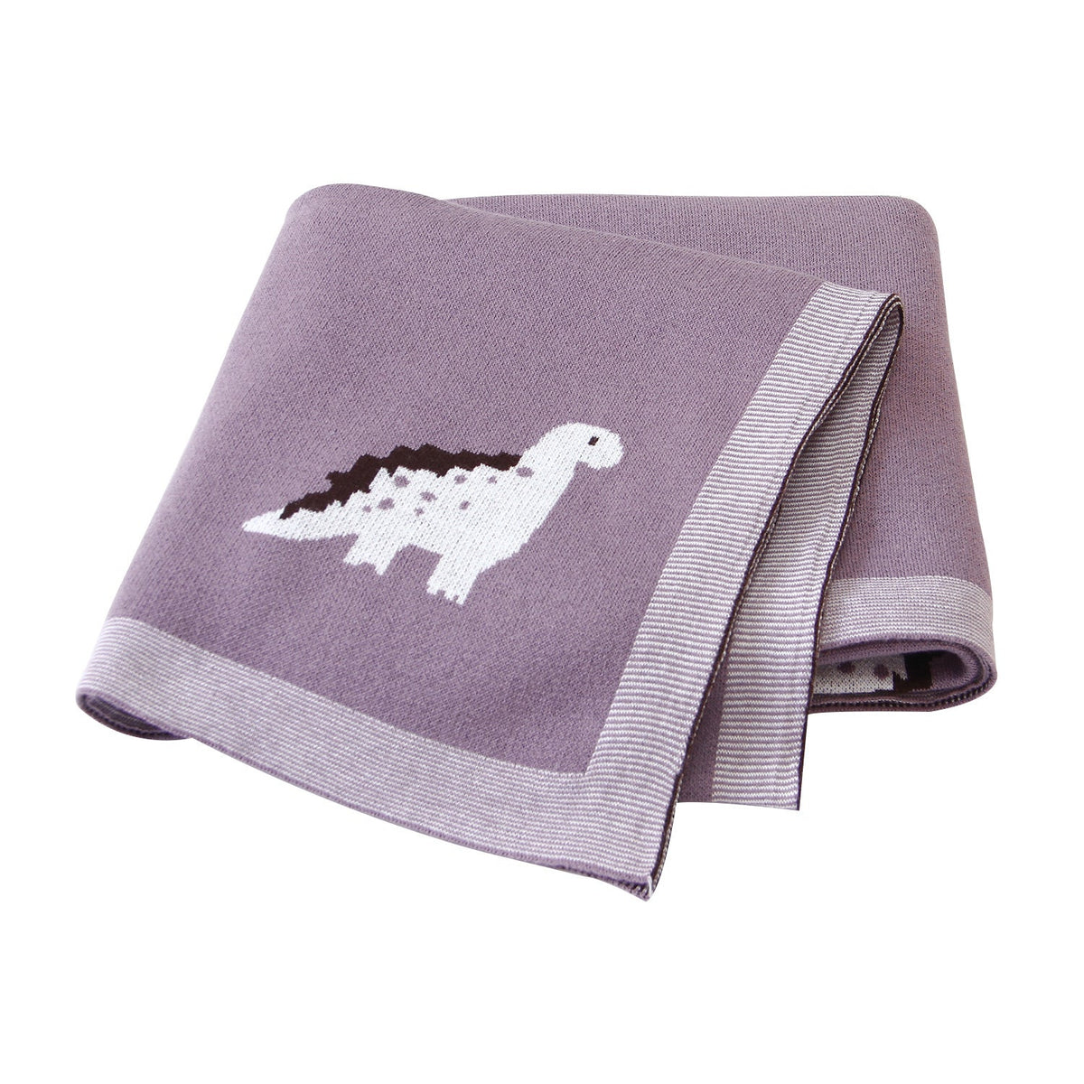 Cosima | Knitted Baby Blanket with Dinosaur Design for Nursery