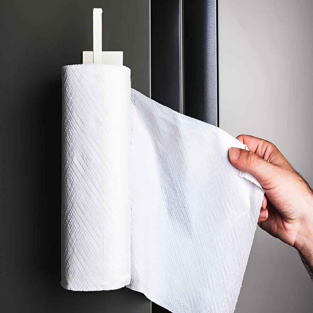 Beatrix | Wall-Mounted Paper Towel Holder in Matte Black or White for Kitchen