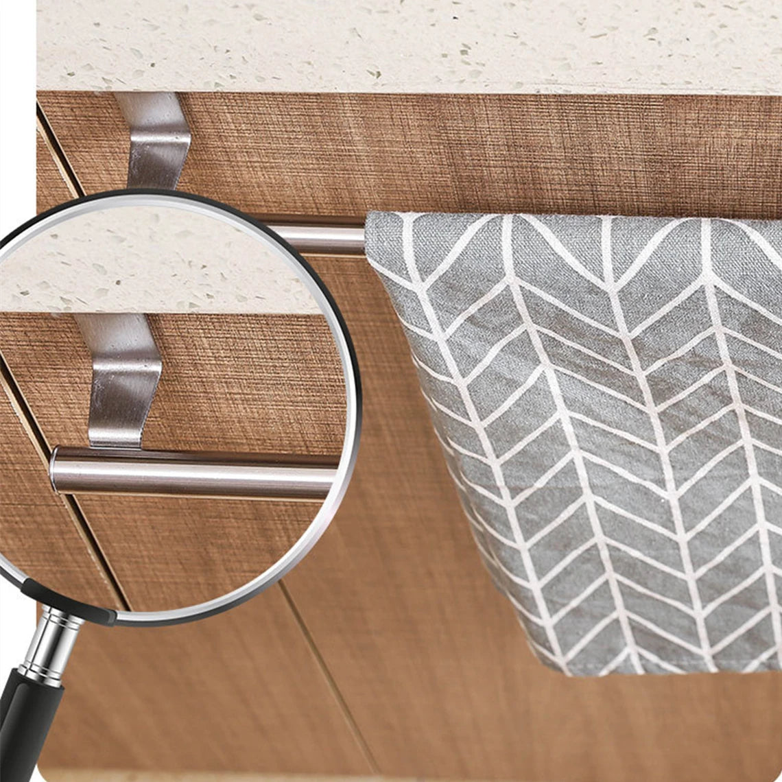 Elena | Over Door Kitched Towel Rag Holder for Kitchen or Bathroom