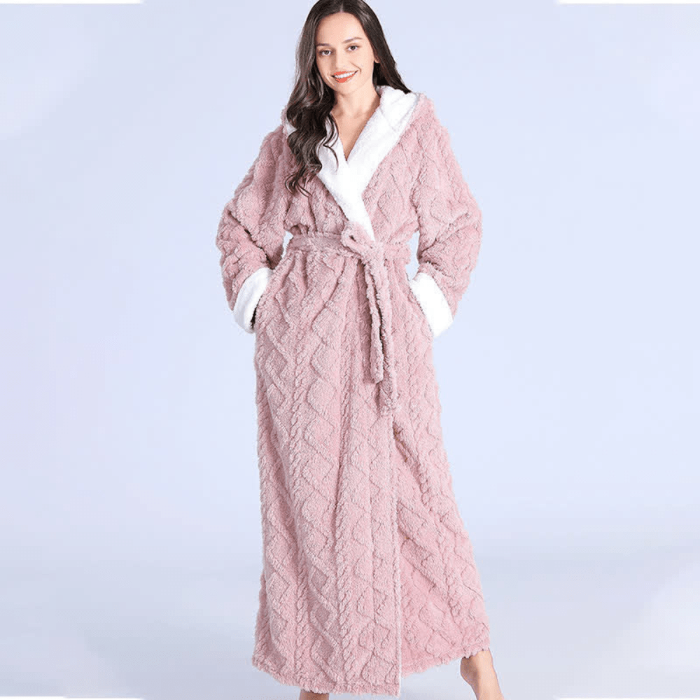 Gregoire | Hooded Knit Bathrobe with Two Front Pockets for Bedroom