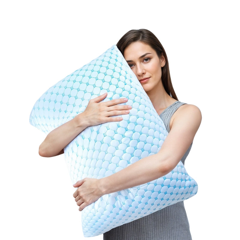 Clara | Cooling Hexagon Pillow for Side Sleeper Support