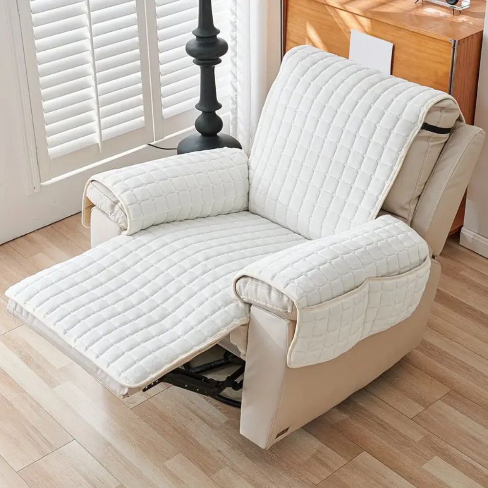 Elias | Recliner Cover in Grid Weave for Living Room