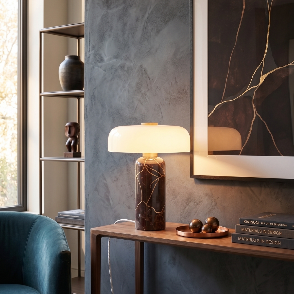 Eloise | Cordless Table Lamp with Marble Base for Bedrooms