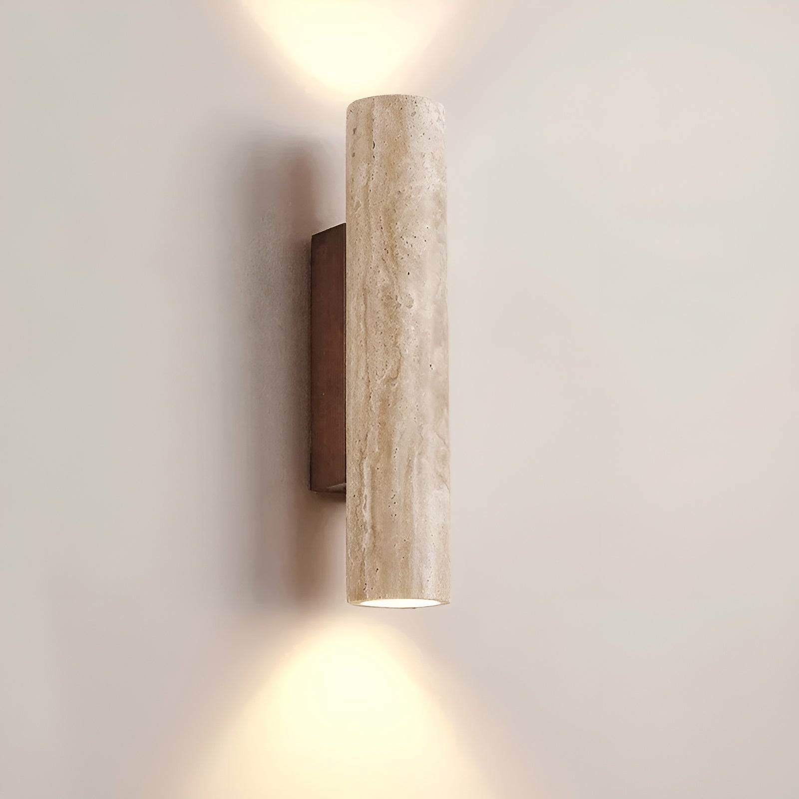 Luca | Travertine Wall Lamp with Up & Down Light