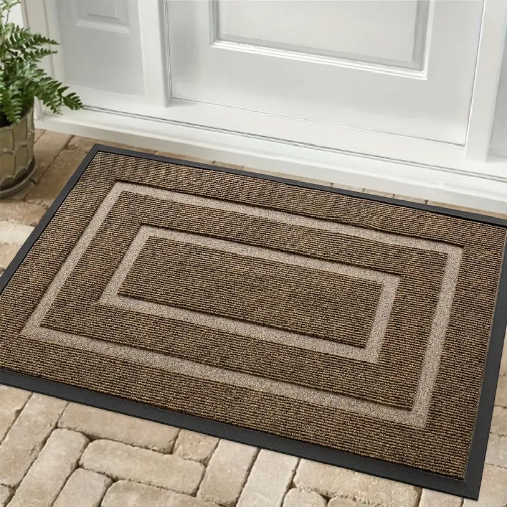 Estelle | Curved Thread Line Rug with Non-Slip Rubber Backing