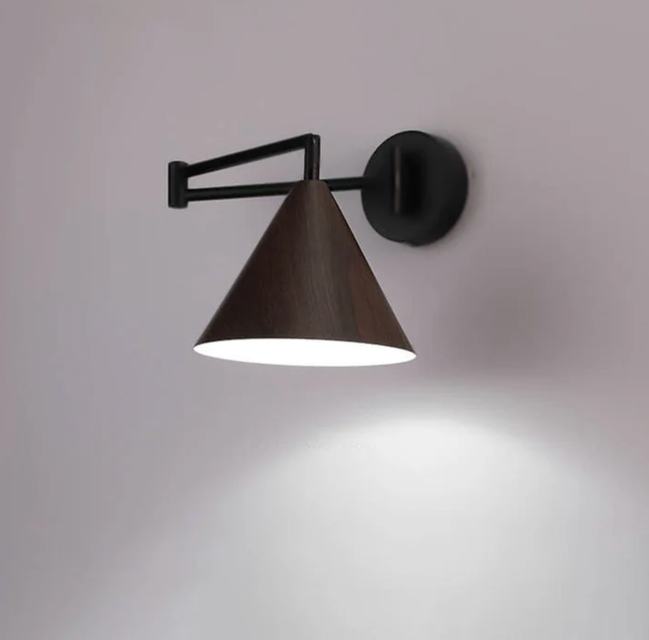 Linnea | Minimalist Wall Lamp in Walnut for Bedroom or Hallway