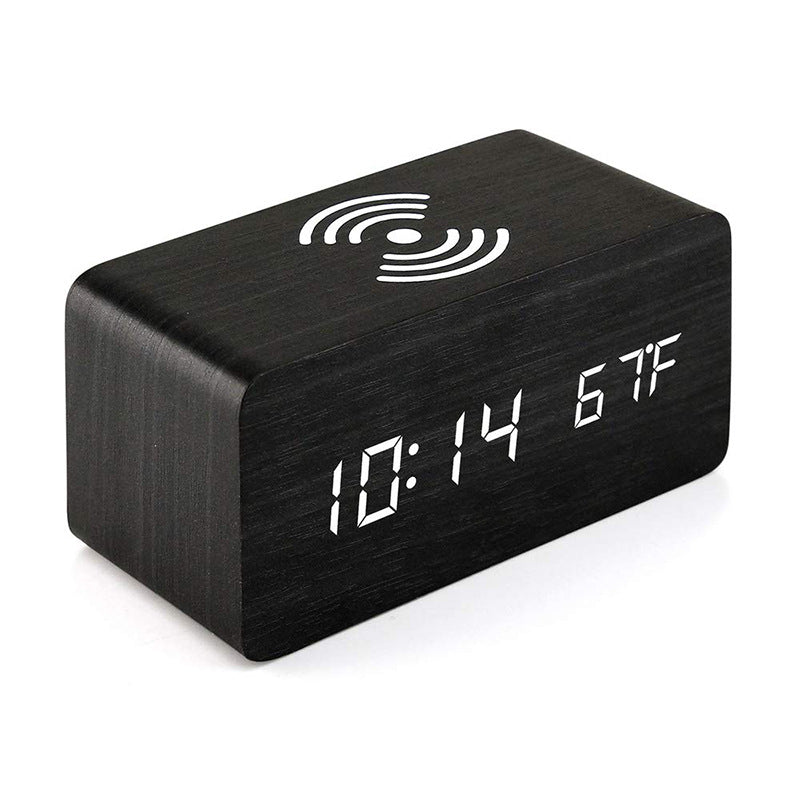 Stellan | Digital Alarm Clock with Temperature Display and Wireless Charger for Bedroom