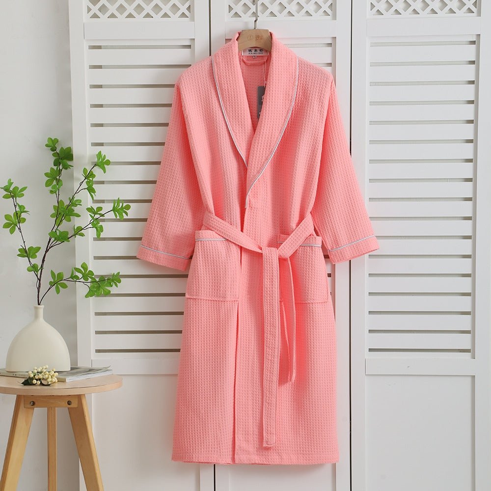 Lucia | Waffle Cotton Bathrobe for Bathroom and Bedroom