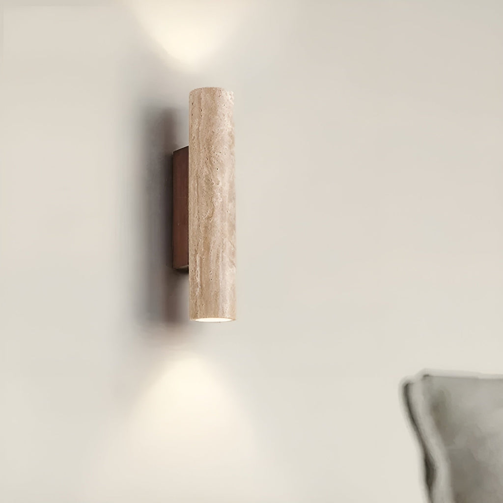 Luca | Travertine Wall Lamp with Up & Down Light