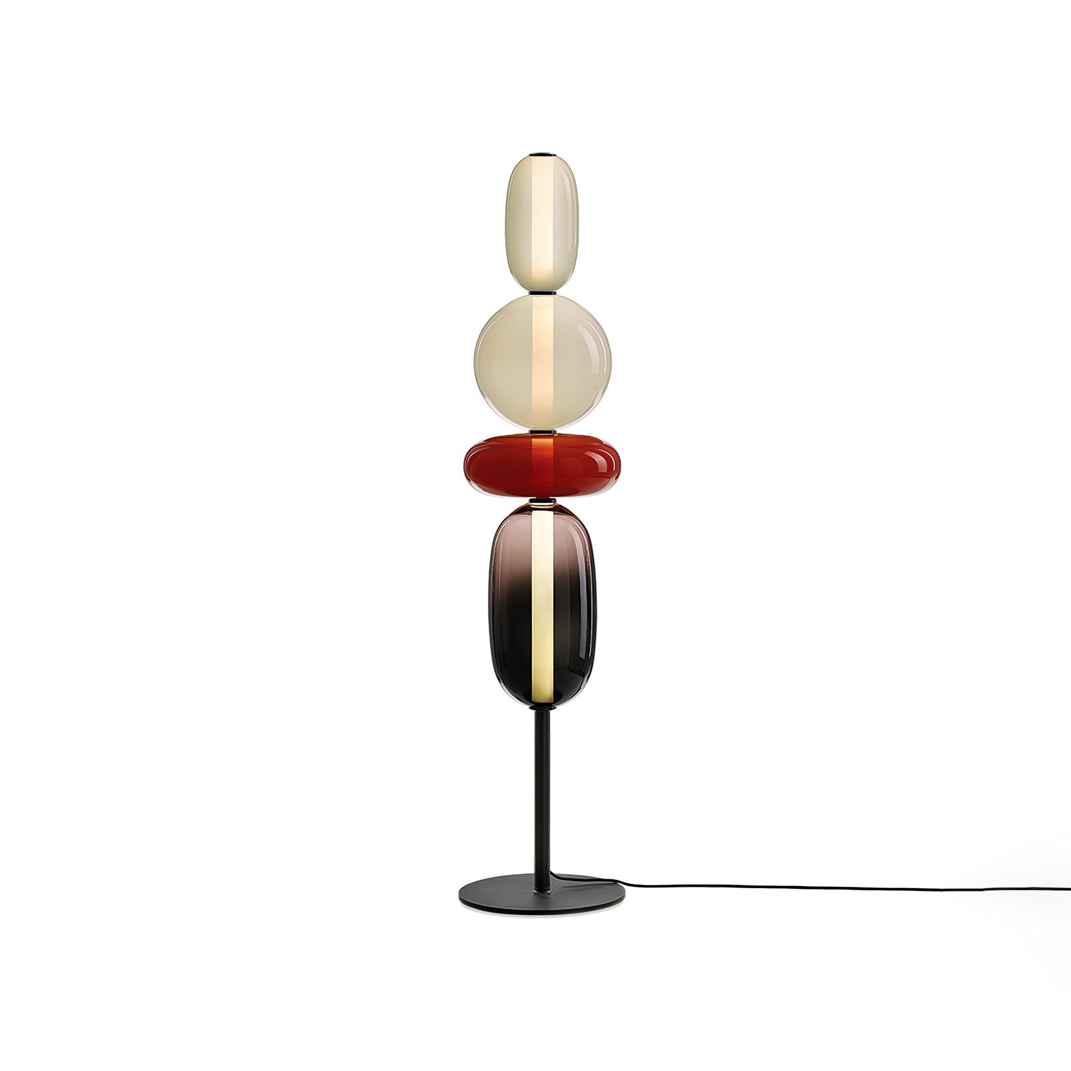 Siena | Modern Floor Lamp with Sculptural Glass Detail