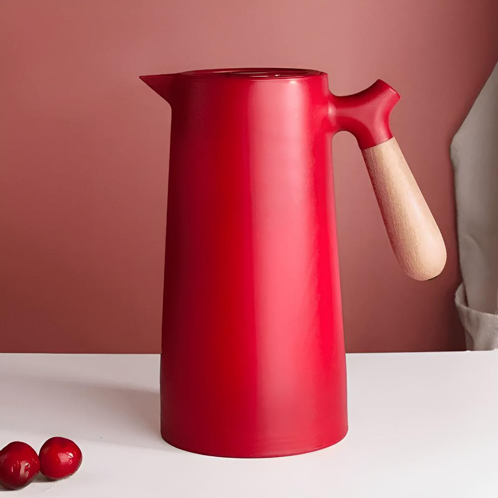 Ingrid | Insulated Thermal Jug with Wooden Handle for Coffee and Tea