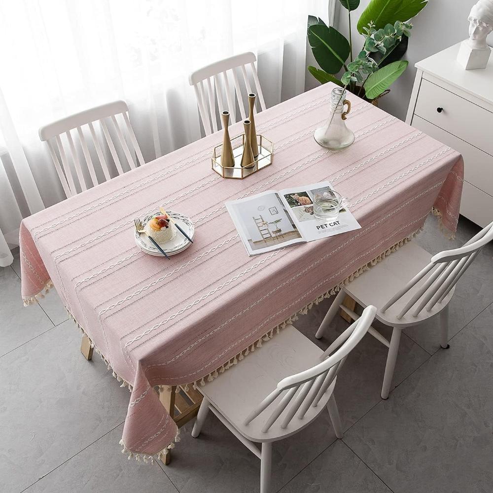 Isabeau | Striped Cotton Linen Tablecloth for Kitchen and Dining