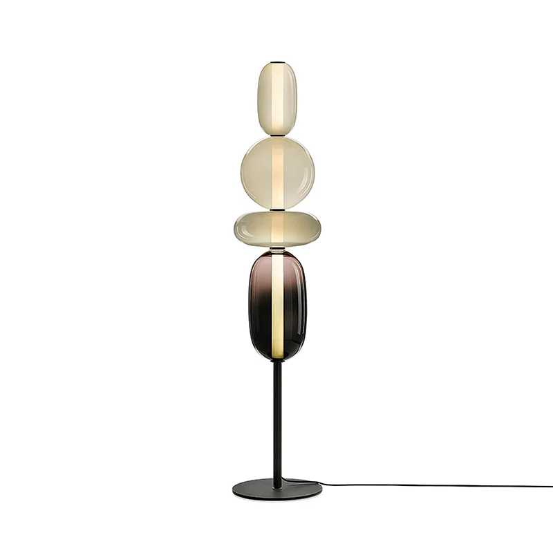 Siena | Modern Floor Lamp with Sculptural Glass Detail