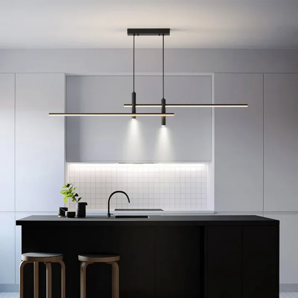 Juvo | Modern Pendant Light in Black for Kitchen or Dining