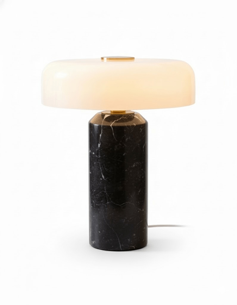 Rowan | Modern Marble Effect Table Lamp