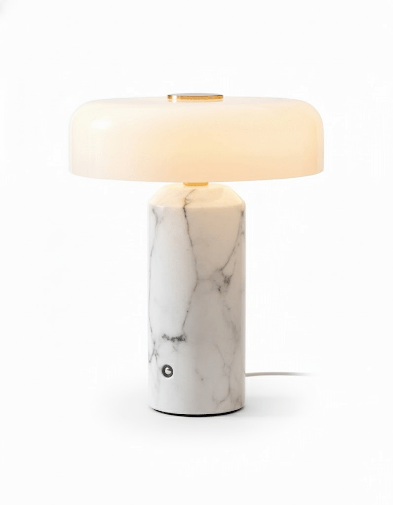 Rowan | Modern Marble Effect Table Lamp