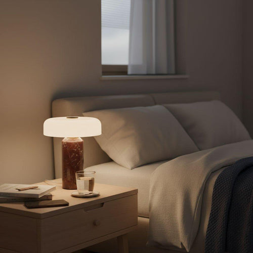 Rowan | Modern Marble Effect Table Lamp