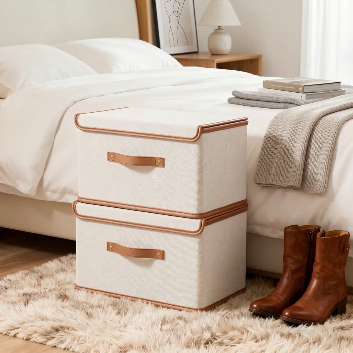 Conceals clutter without announcing itself